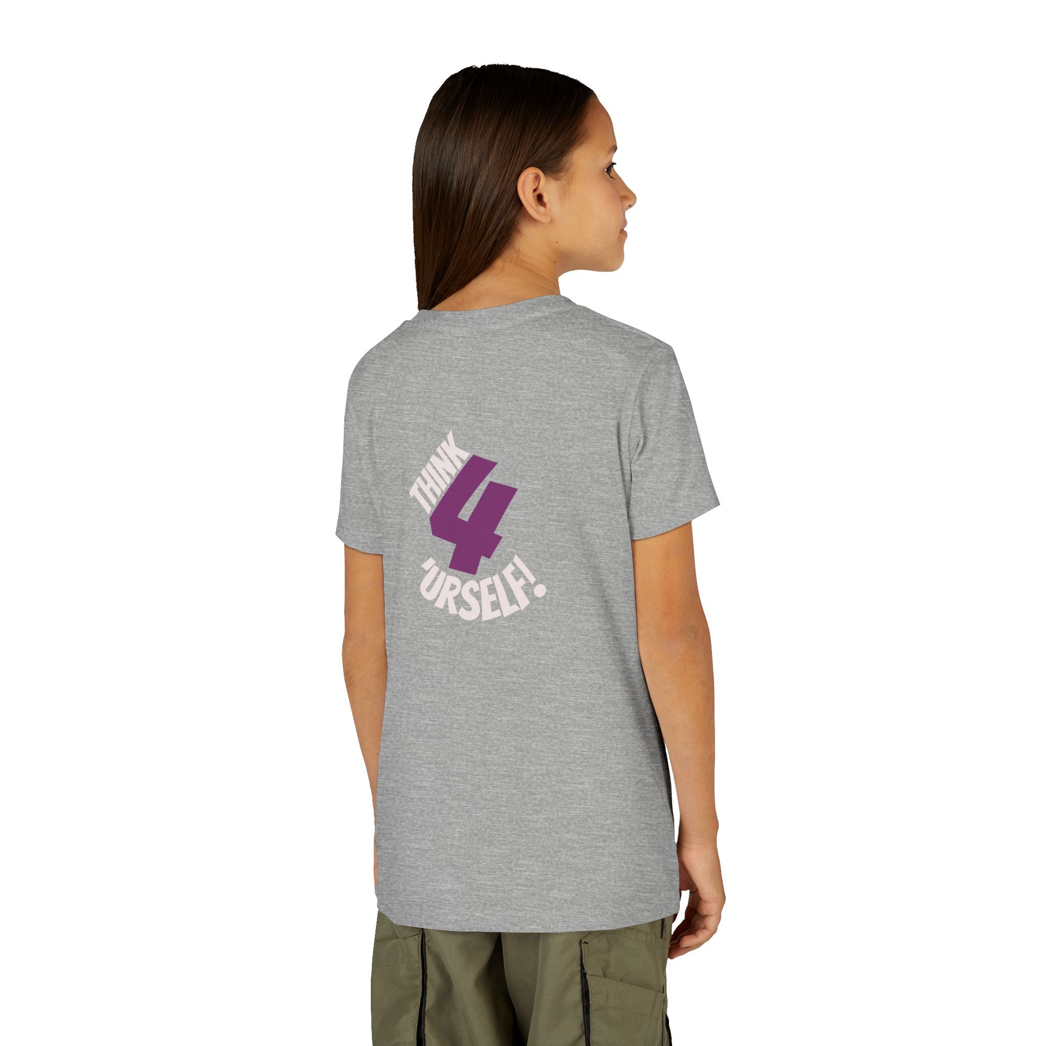 Youth Tee - "IndieThinker" Graphic Tee with "Think 4 Urself" Back Design