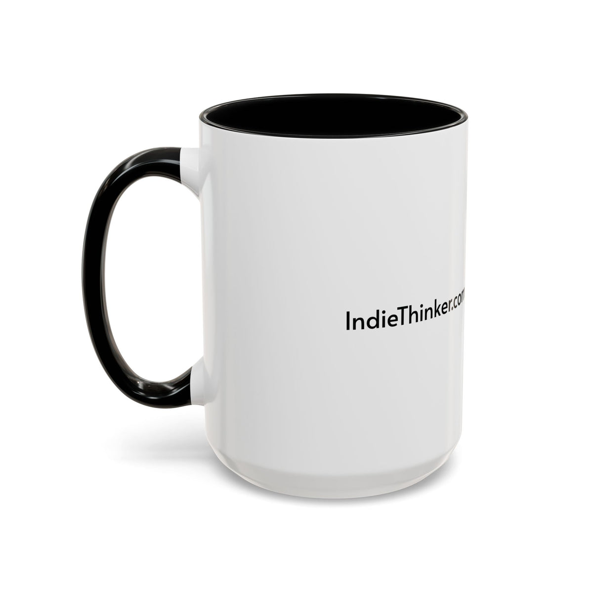 Think 4 Urself Accent Coffee Mug — Motivational Black & White Ceramic Mug