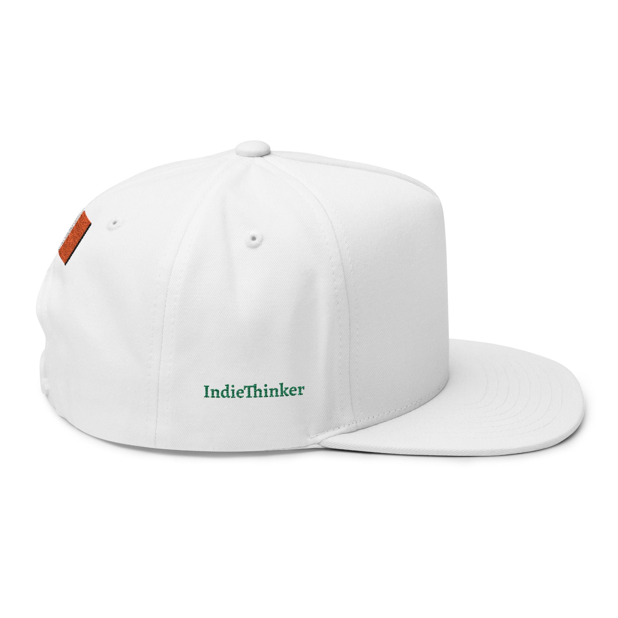 Copy of Expression of Culture Flat Bill Cap — Embroidered "Think 4 'Urself!" Snapback