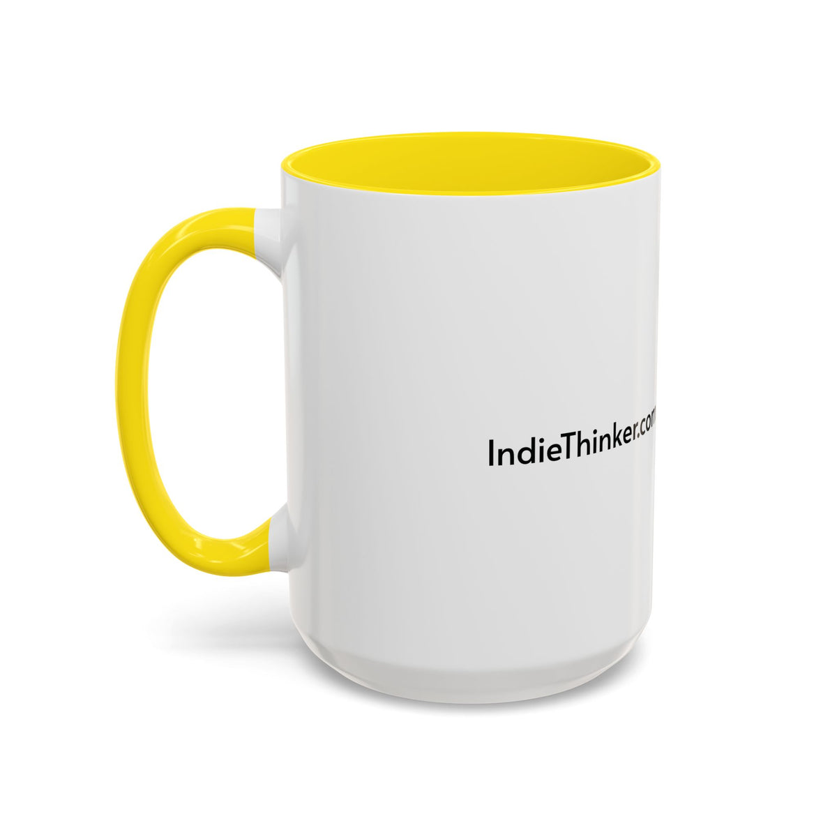 Think 4 Urself Accent Coffee Mug — Motivational Black & White Ceramic Mug