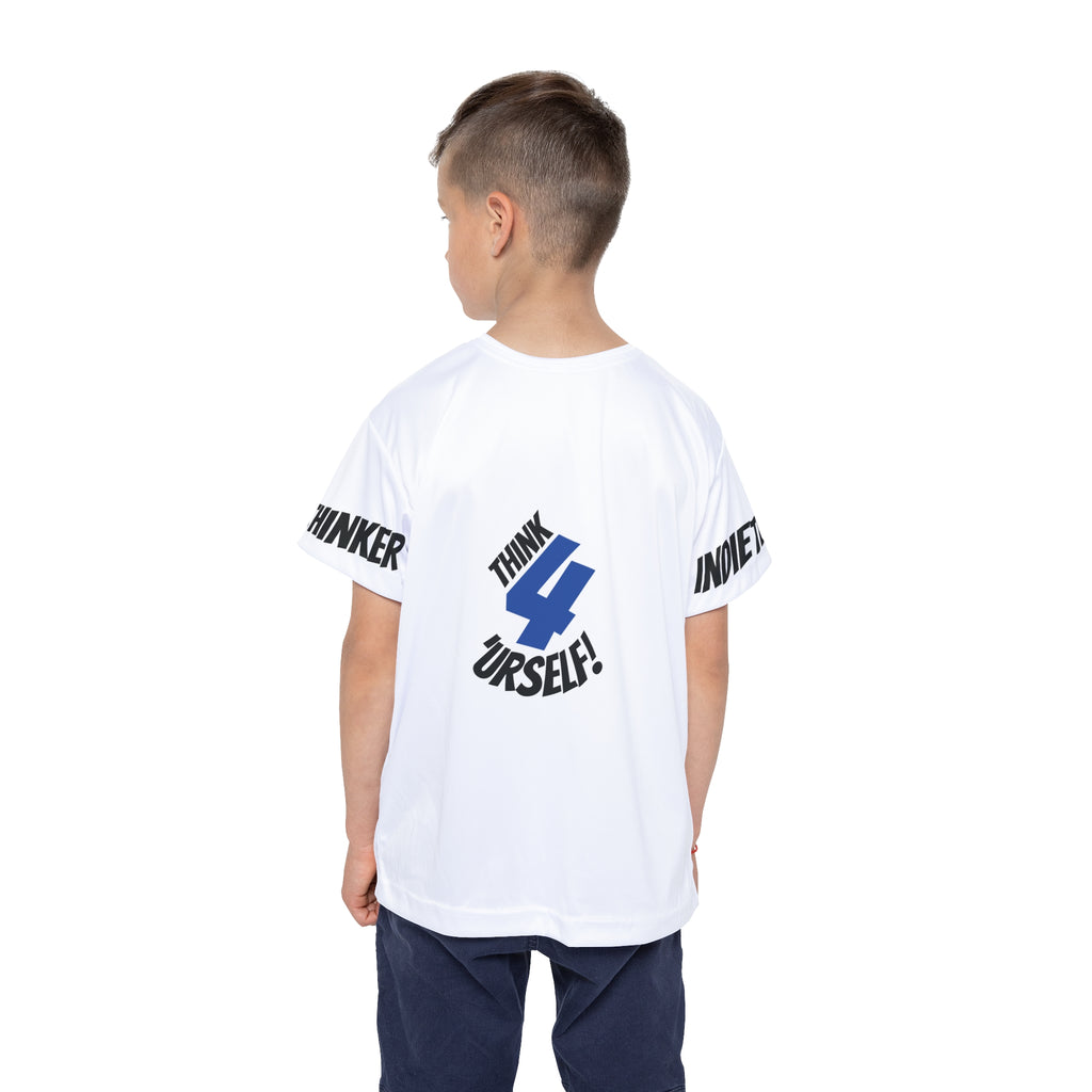 Kids Jersey — "IndieThinker" Think 4 Yourself! Athletic Tee