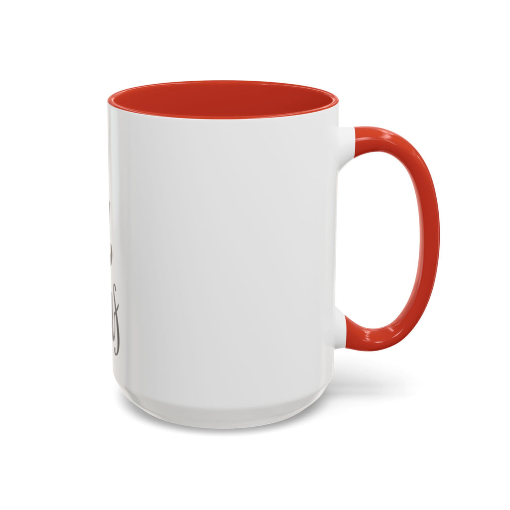 Think 4 Urself Accent Coffee Mug — Motivational Black & White Ceramic Mug