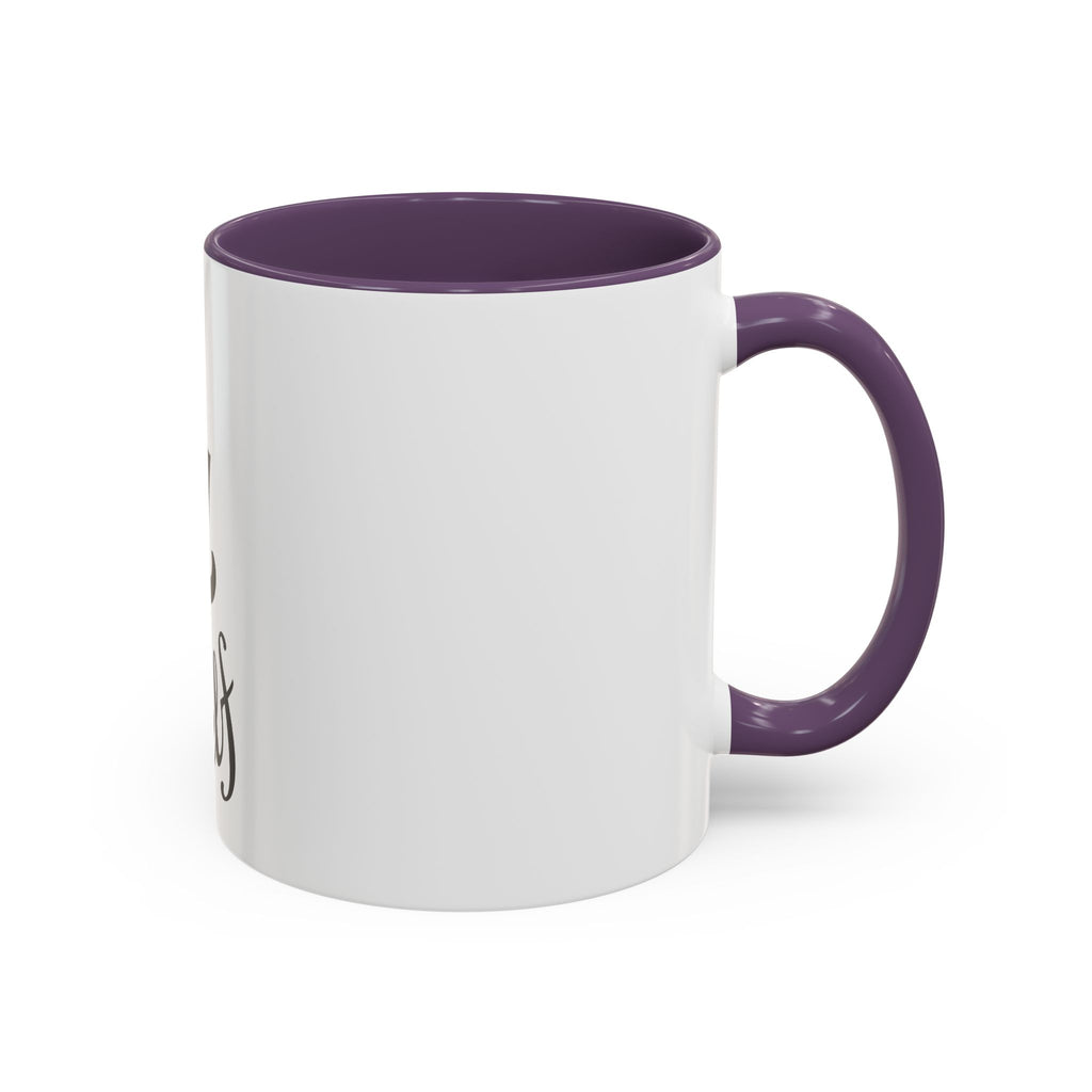 Think 4 Urself Accent Coffee Mug — Motivational Black & White Ceramic Mug