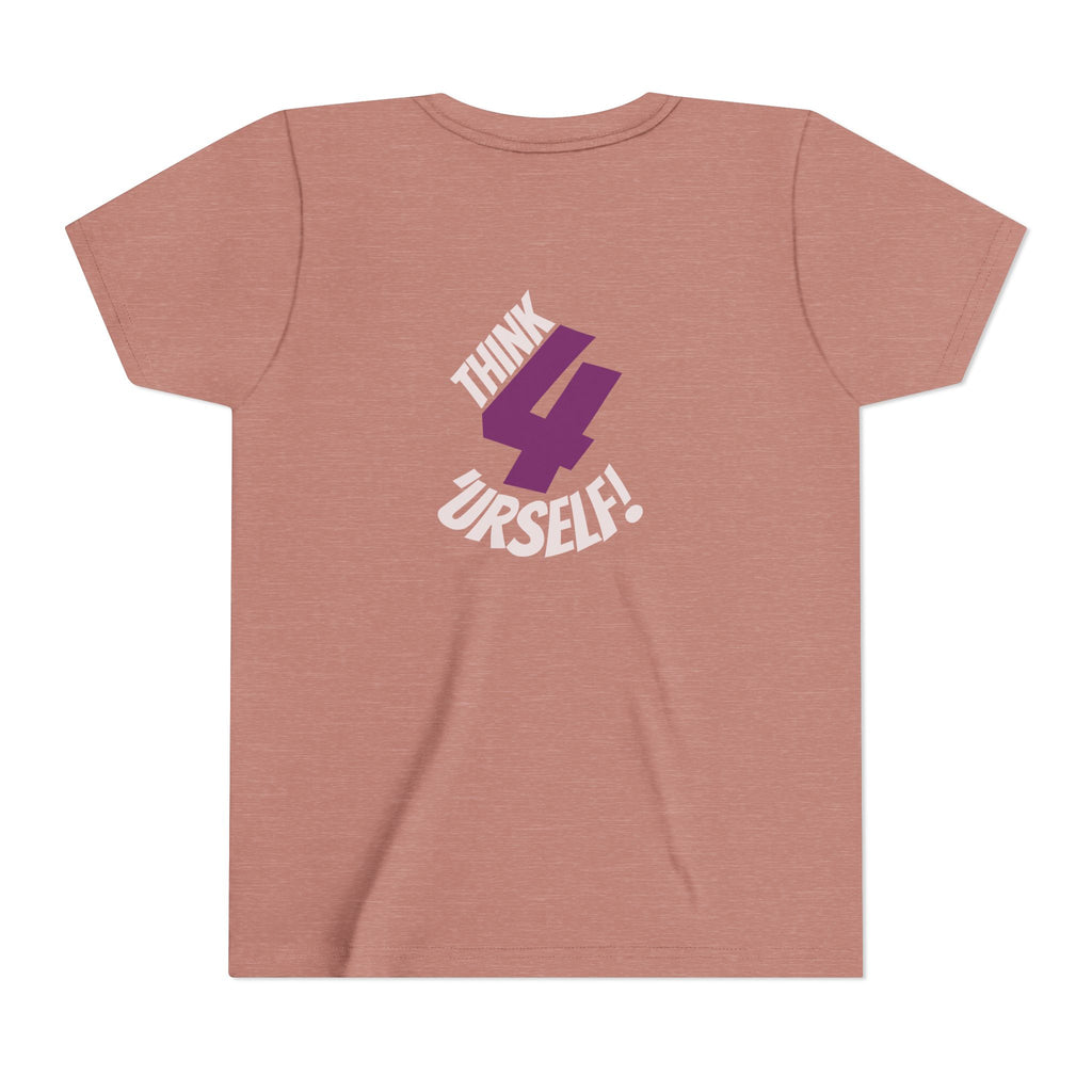 Youth Tee - "IndieThinker" Graphic Tee with "Think 4 Urself" Back Design