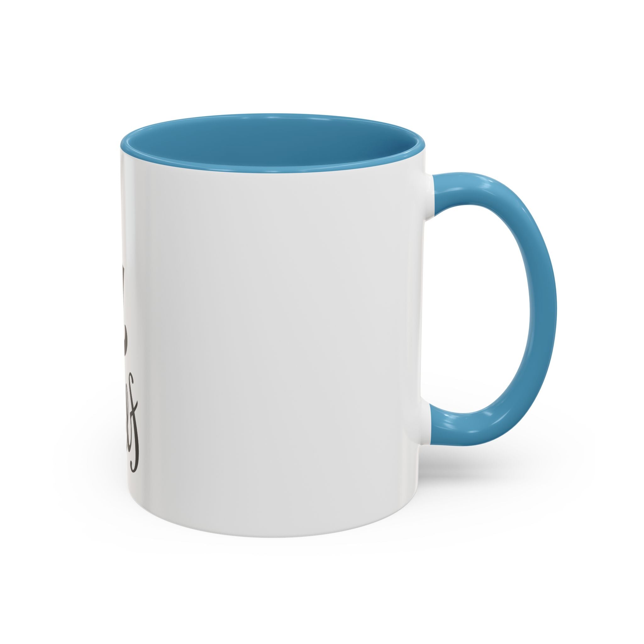 Think 4 Urself Accent Coffee Mug — Motivational Black & White Ceramic Mug
