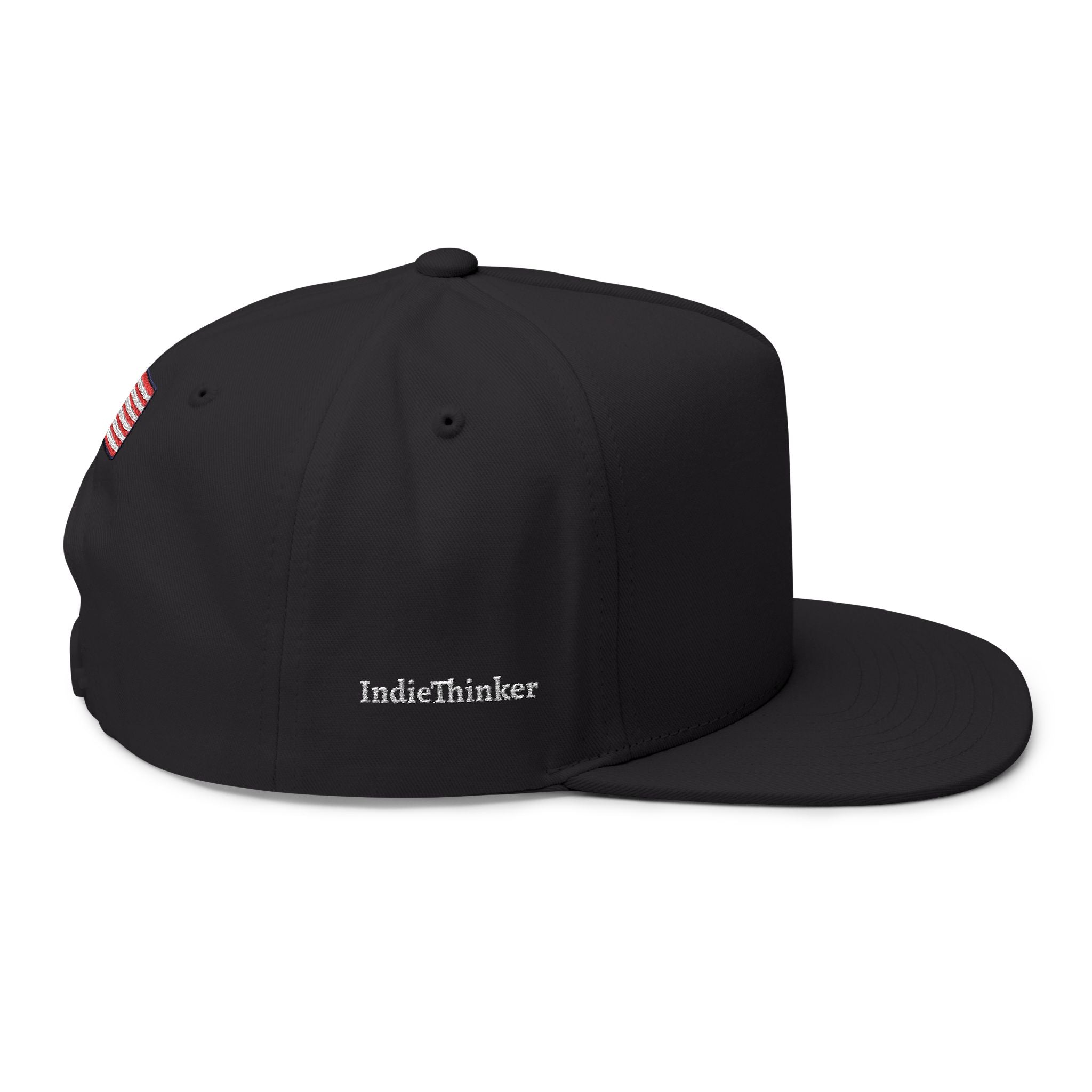 Expression of Freedom Flat Bill Cap — Embroidered "Think 4 'Urself!" Snapback