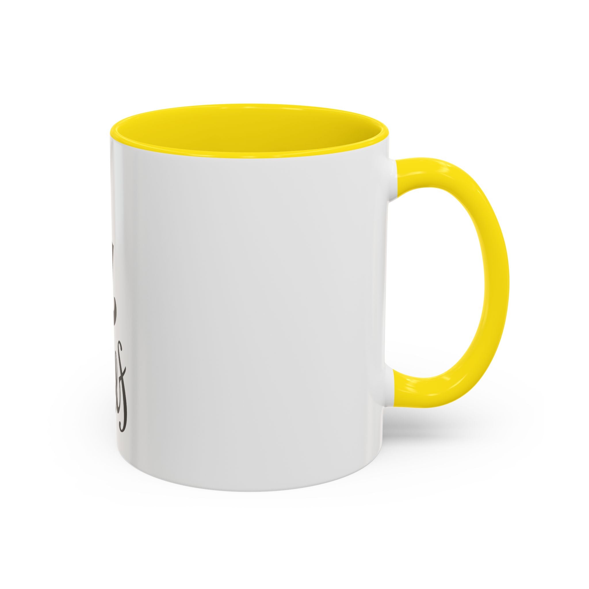 Think 4 Urself Accent Coffee Mug — Motivational Black & White Ceramic Mug