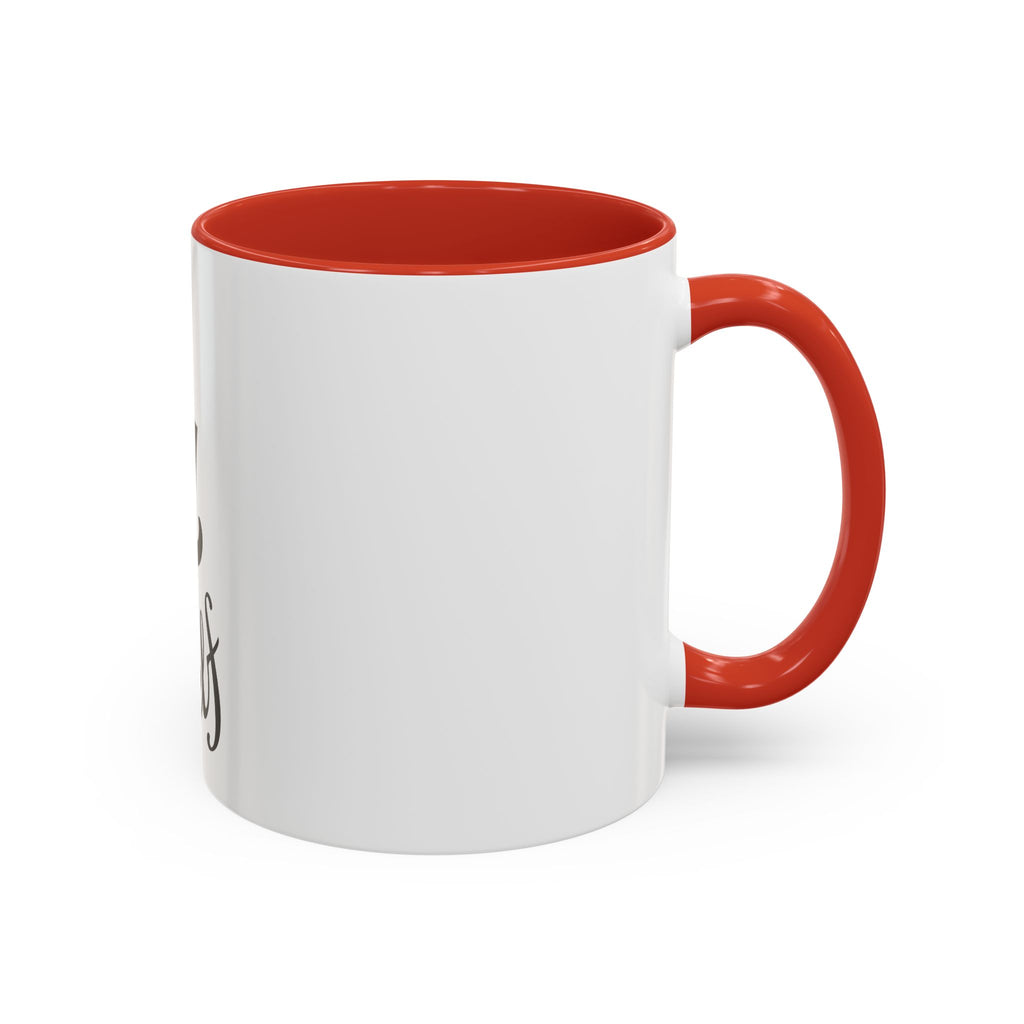Think 4 Urself Accent Coffee Mug — Motivational Black & White Ceramic Mug