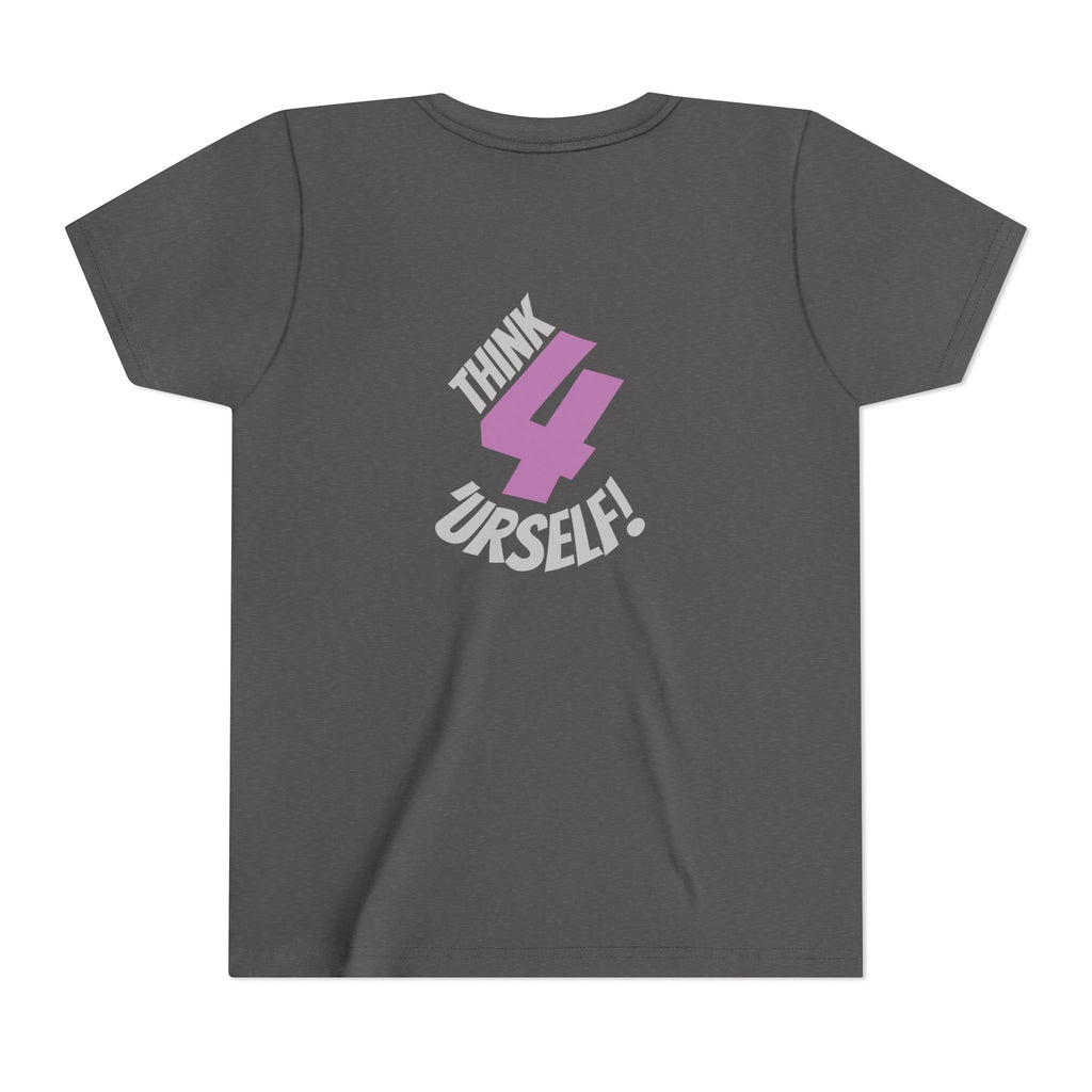 Youth Tee - "IndieThinker" Graphic Tee with "Think 4 Urself" Back Design