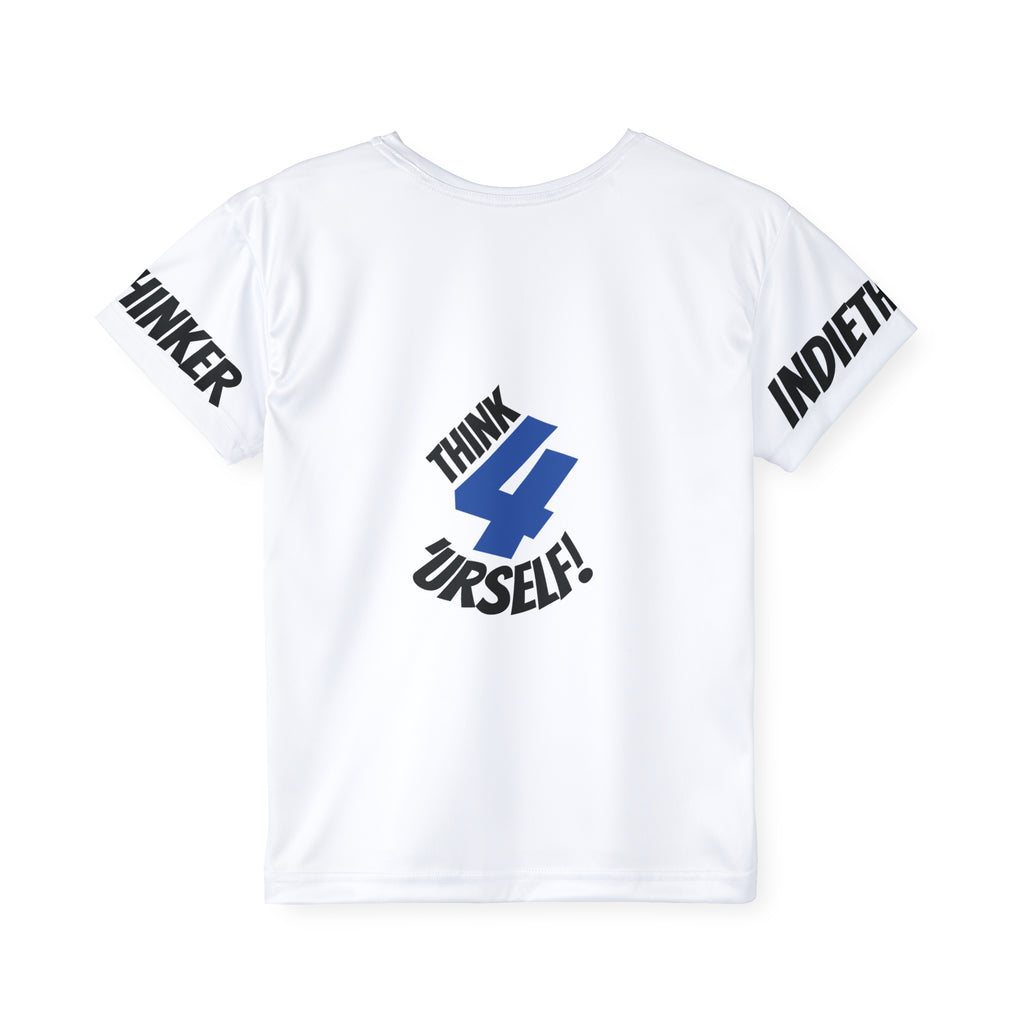 Kids Jersey — "IndieThinker" Think 4 Yourself! Athletic Tee