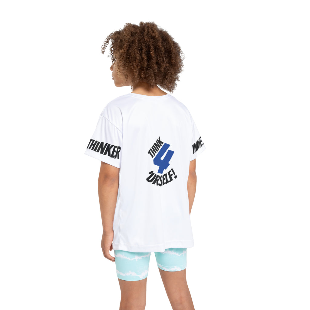 Kids Jersey — "IndieThinker" Think 4 Yourself! Athletic Tee