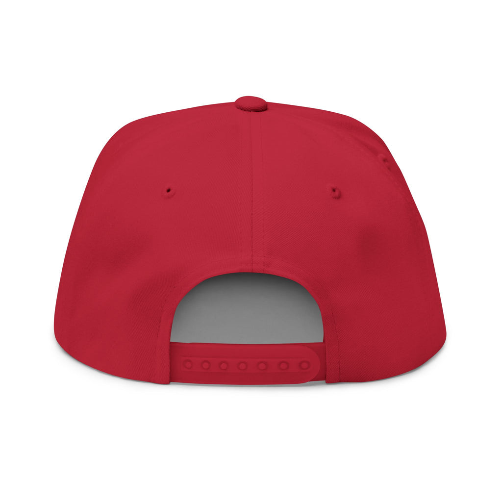 Expression of Warmth Flat Bill Cap — Embroidered "Think 4 'Urself!" Snapback