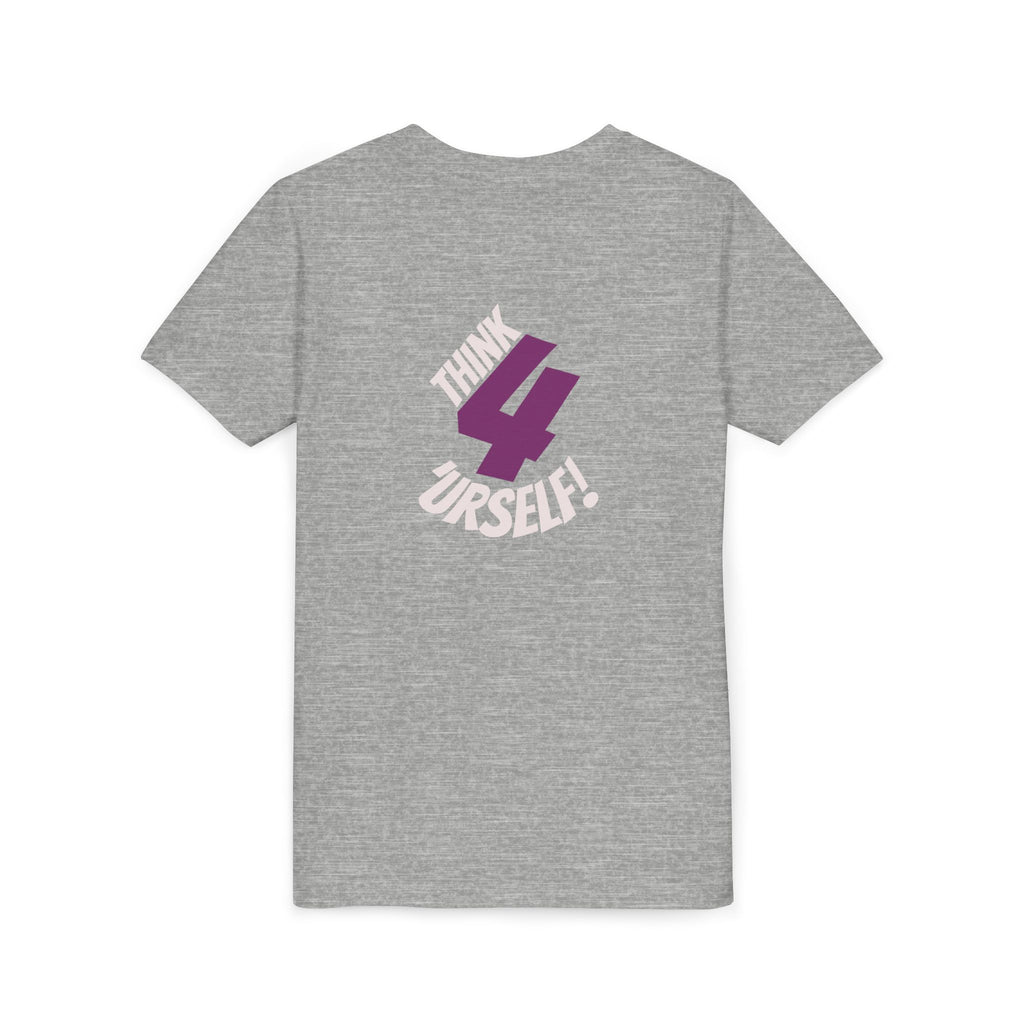 Youth Tee - "IndieThinker" Graphic Tee with "Think 4 Urself" Back Design
