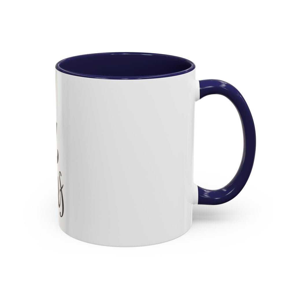 Think 4 Urself Accent Coffee Mug — Motivational Black & White Ceramic Mug