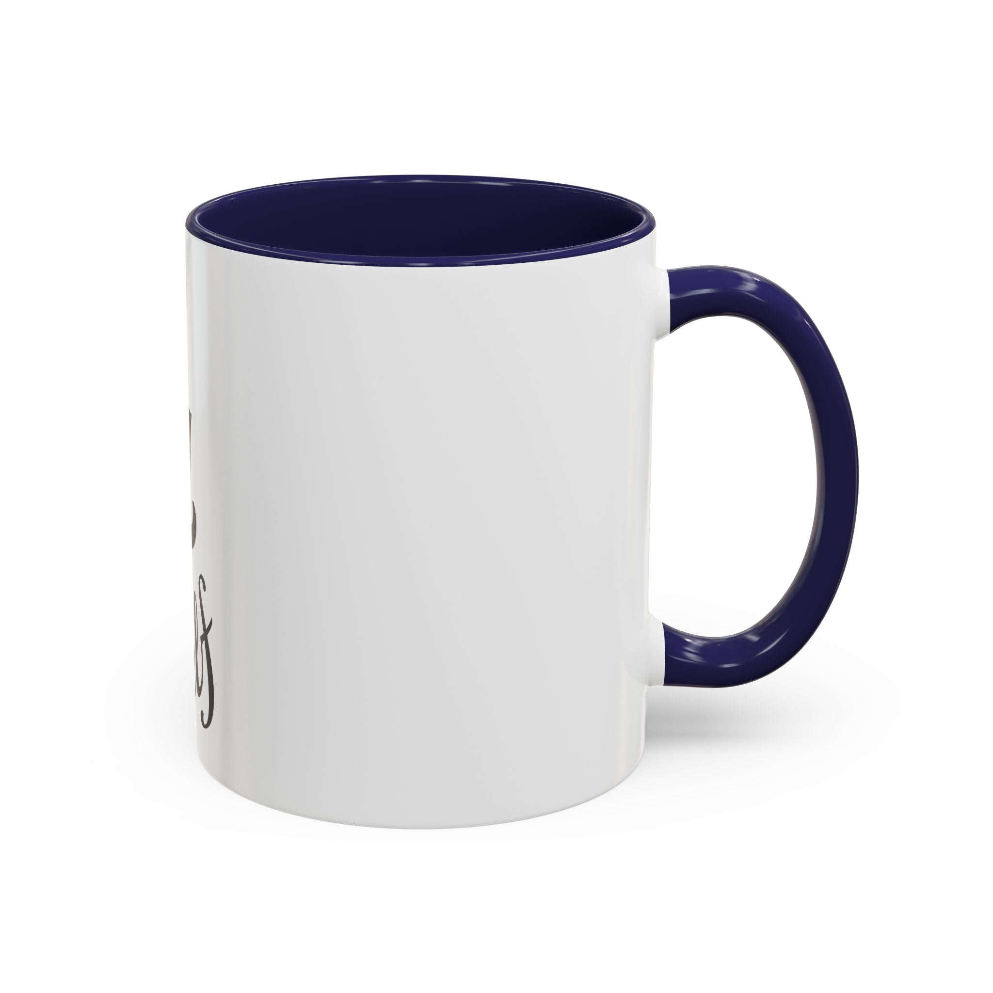 Think 4 Urself Accent Coffee Mug — Motivational Black & White Ceramic Mug