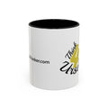 Think 4 Urself Accent Coffee Mug — Motivational Black & White Ceramic Mug